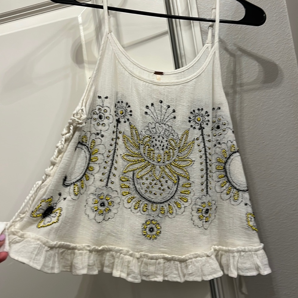 Beaded free People tank top